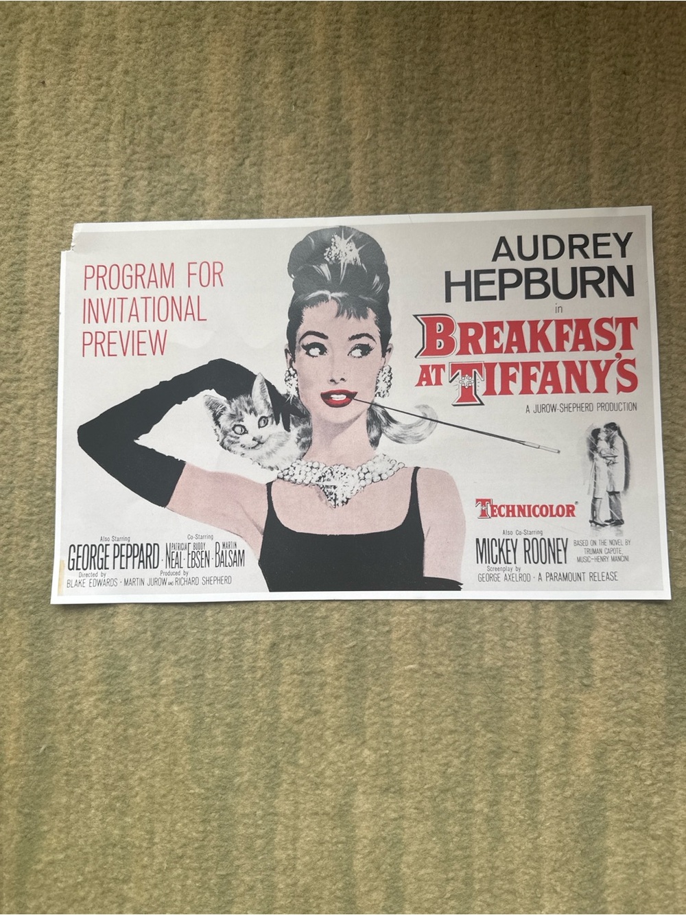 Breakfast at Tiffany's movie poster